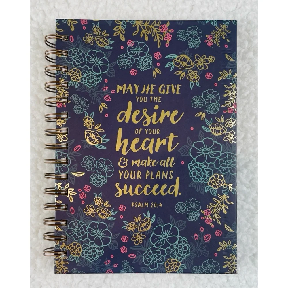 (NWT) CHRISTIAN ART GIFTS • Floral Inspirational Quote Spiral Lined Notebook